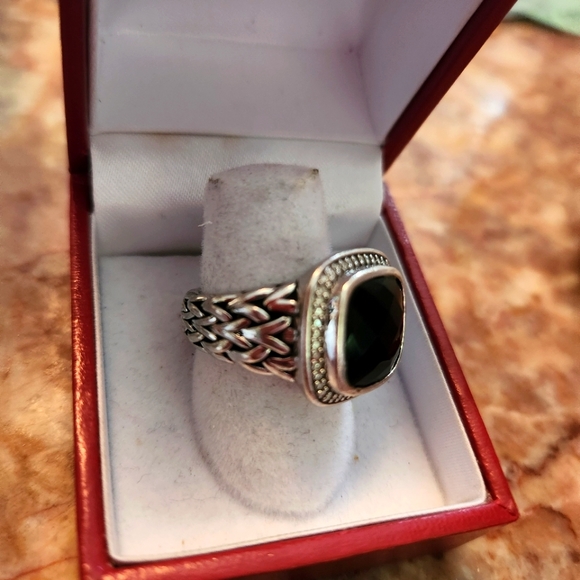 Designer onyx diamond ring 6.5 - Picture 3 of 8
